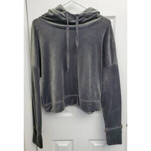 Aerie Offline Hoodie Cowl Neck Velour Athleisure Gym Workout Athletic Sporty